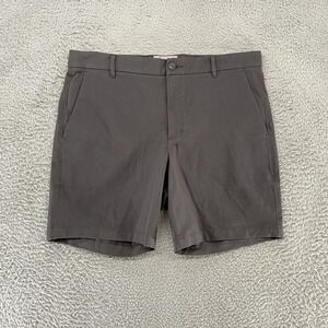 Everlane Chino Shorts Mens 36 Gray Cotton Stretch 8 Inch Inseam Flat Front Golf